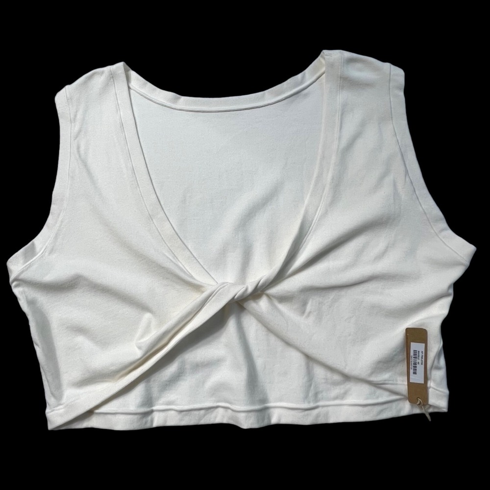 SKIMS Twist Crop Top Marble Cotton Jersey Womens 4X‎ - Picture 2 of 9